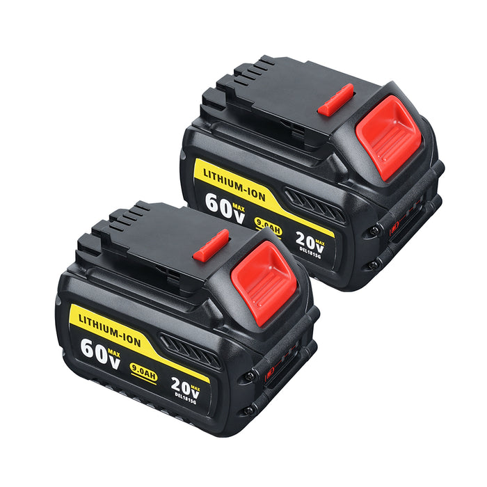 For Dewalt DCB547 18V/54V MAX FLEXVOLT Li-Ion 9.0Ah Battery DCB609-2 DCB606 2Pack